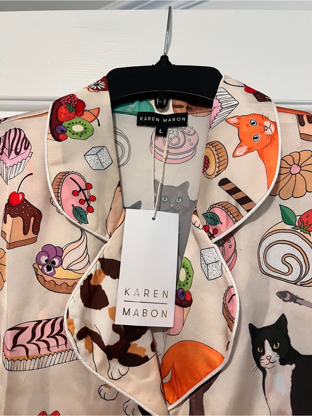 Karen Mabon x Anthropologie Cat Cafe Pajama Set NWT - Picture 6 of 13